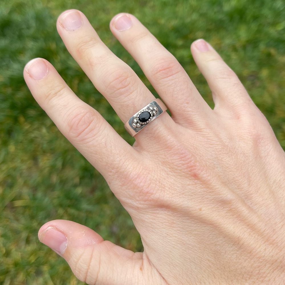 🖤 Black Onyx Sterling Silver Ring 🖤